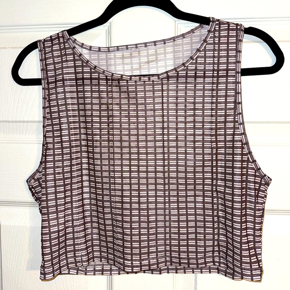 Sheer Crop Muscle Tank - Size L